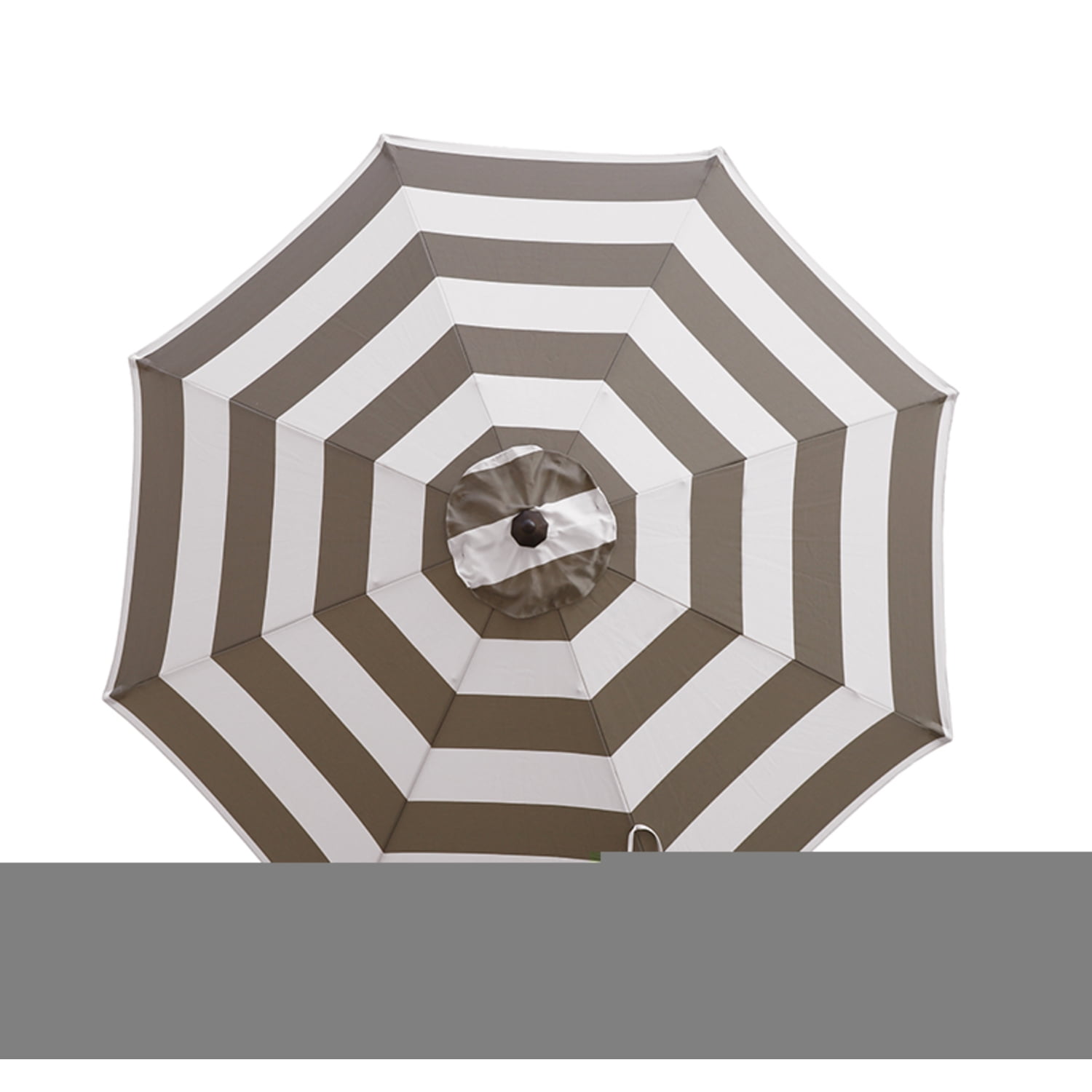 8014984 9 Ft. Tiltable Tan Stripe Market Umbrella