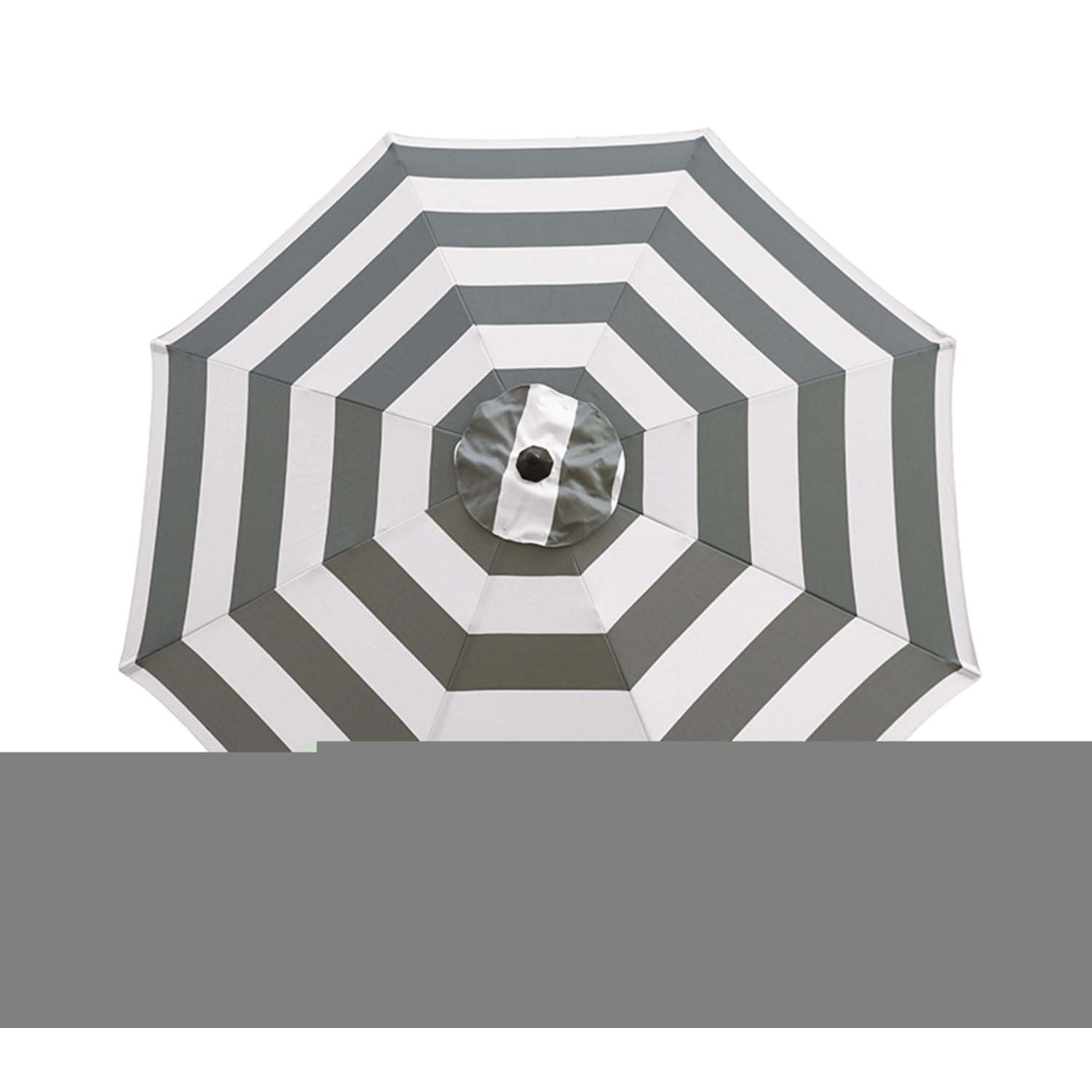 8014985 9 Ft. Tiltable Gray Stripe Market Umbrella