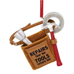 9467762 Mr Fix It Tool Belt Resin Christmas Ornament - Multicolor