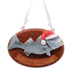 9468034 Merry Fish-mas Resin Christmas Ornament - Multicolor