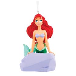 9467994 Ariel Mermaid On Rock Resin Christmas Ornament - Multicolor
