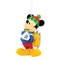 9467820 Mickey Mouse With Ice Skates Resin Christmas Ornament - Multicolor