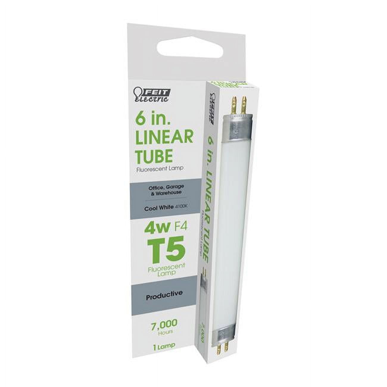 3927589 4w T5 6 In. Cool White Fluorescent Bulb, Linear