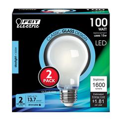 3929742 100 Watt Equivalence 15 Watt 1600 Lumen A21 A-line Filament Led Bulb, Daylight - Pack Of 2
