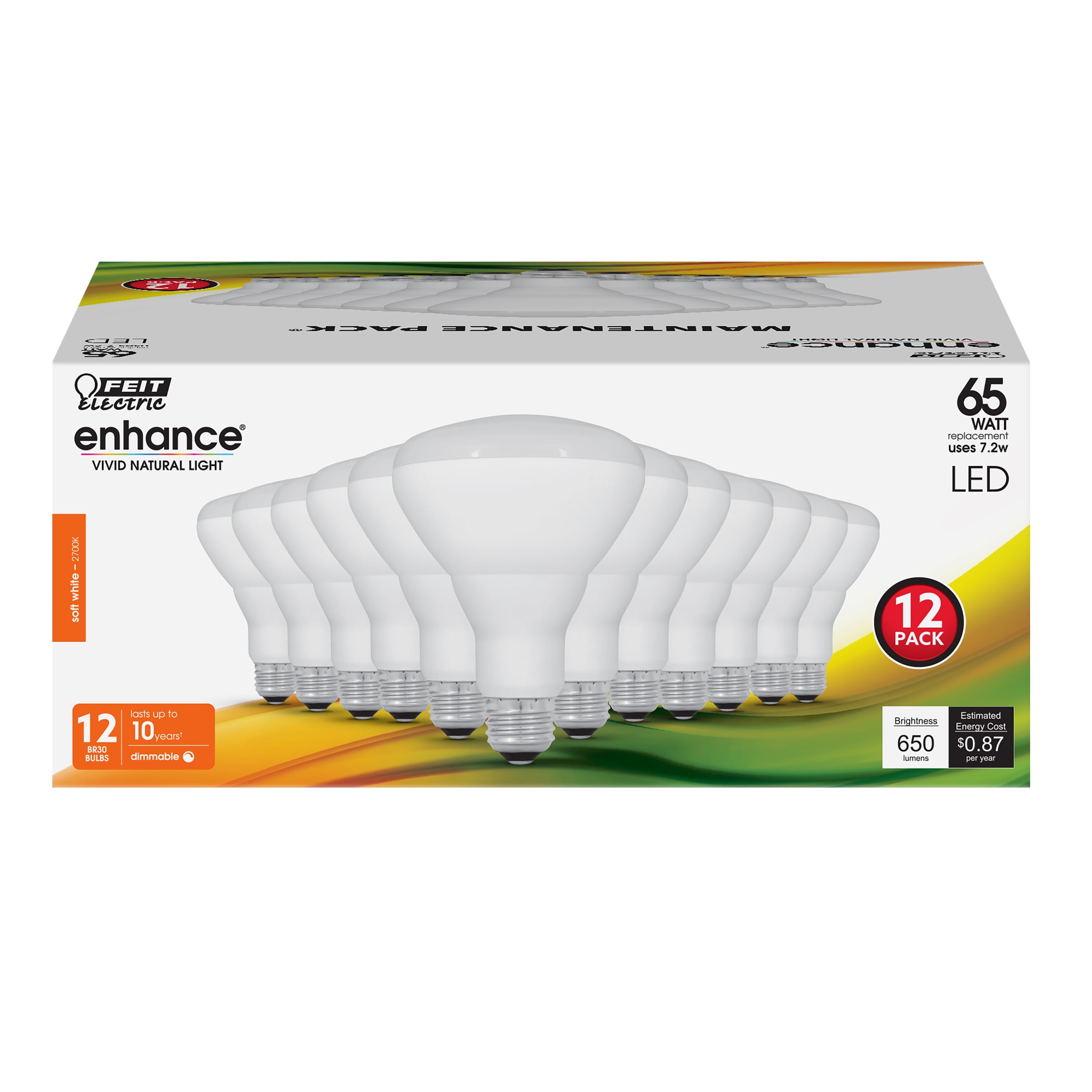3929387 7.2 Watt Enhance 65 Watt Equivalence Track & Recessed 650 Lumen Led Bulb, Soft White- Pack Of 12