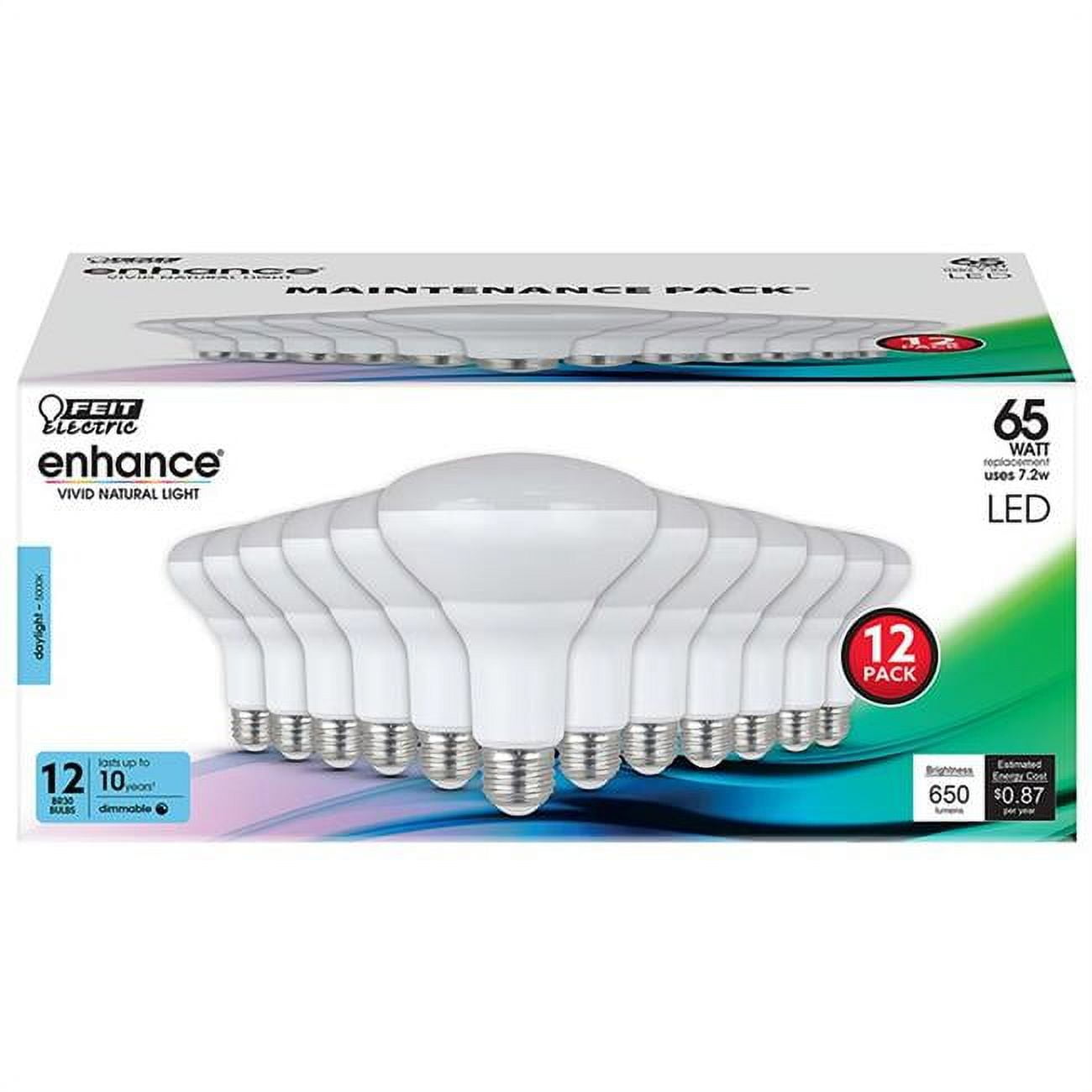 3929429 65 Watt Equivalence Enhance 7.2 Watt 650 Lumen Track & Recessed Br30 Led Bulb, Daylight - Pack Of 12