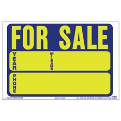 Hy-ko 5012299 9 X 12 In. English For Sale Static Cling Sign, Vinyl