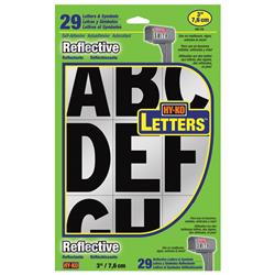 Hy-ko 5012613 3 In. Reflective Black Vinyl Letter Set A-z Self-adhesive, 29 Piece - Pack Of 5