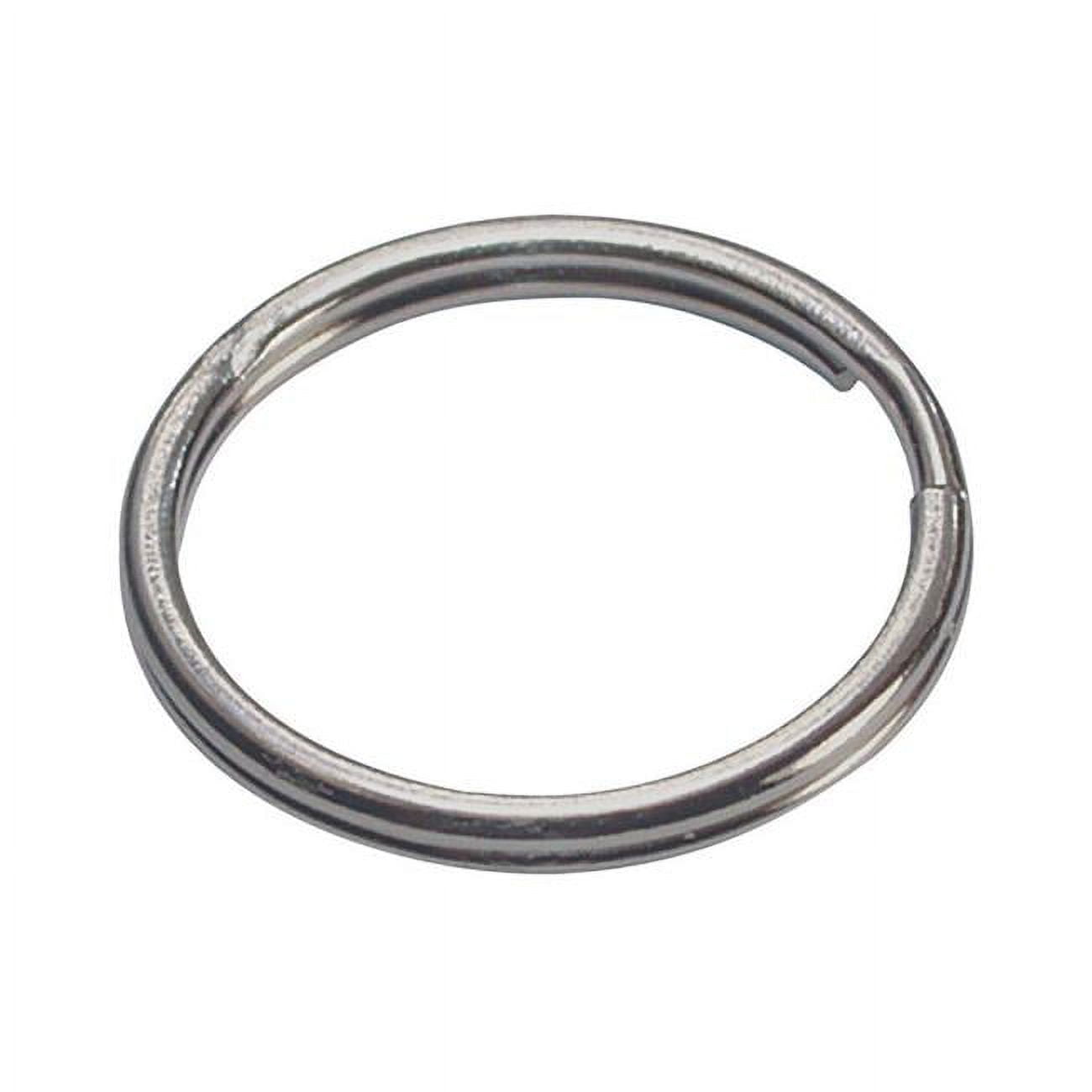5935937 1 In. Dia. Tempered Steel Silver Split Rings & Cable Key Ring