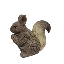 Infinity 8015770 15.67 In. Squirrel Cement Statue, Brown - Pack Of 2