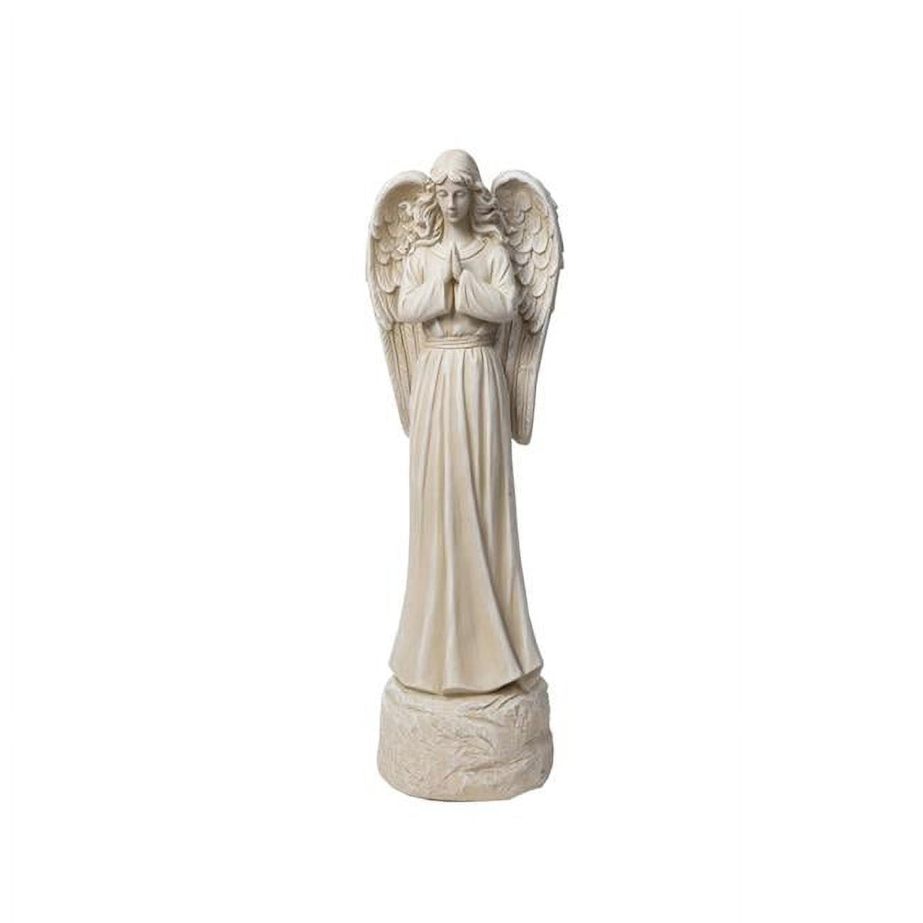 Infinity 8015777 26.38 In. Angel Cement Statue, White - Pack Of 2