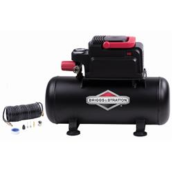 1000985 100 Psi 0.3 Hp 3 Gal Horizontal Portable Air Compressor Kit, Black