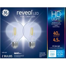 3000058 Reveal 4.5 watt 290 Lumen Soft White Globe 40 watt Equivalence G25 LED Bulb