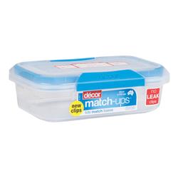 6862742 Match-ups 2.5 Cups Food Storage Container, Blue & Clear