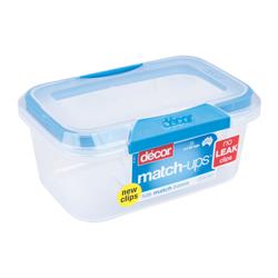 6862759 Match-ups 4.2 Cups Food Storage Container, Blue & Clear