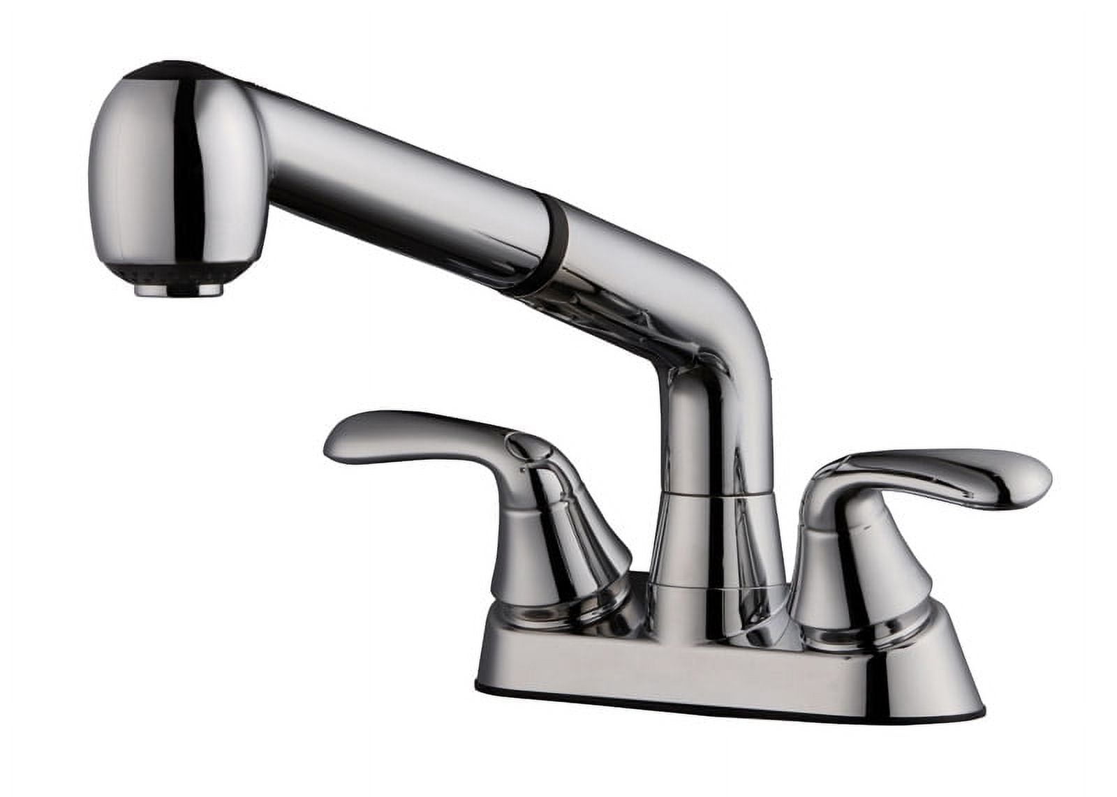 4909743 Traditional Two Handle Chrome Pull Out Laundry Faucet