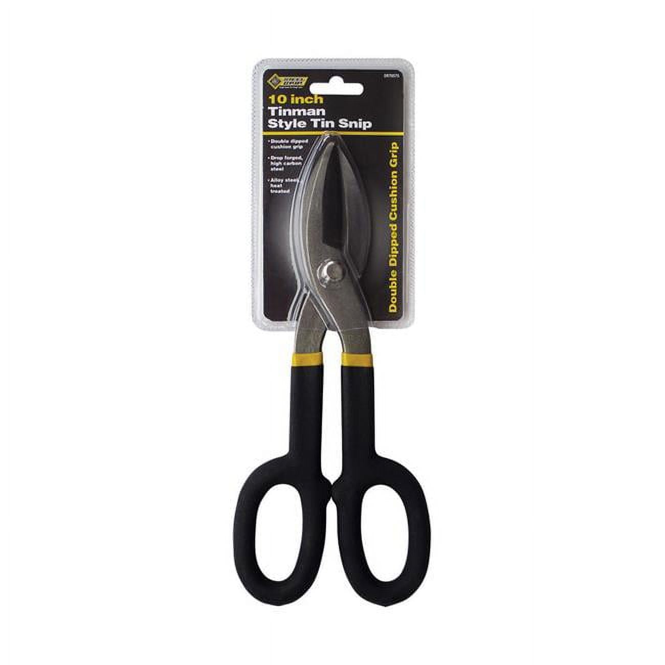 2796613 10 In. Carbon Steel Straight Tin Snips, Black