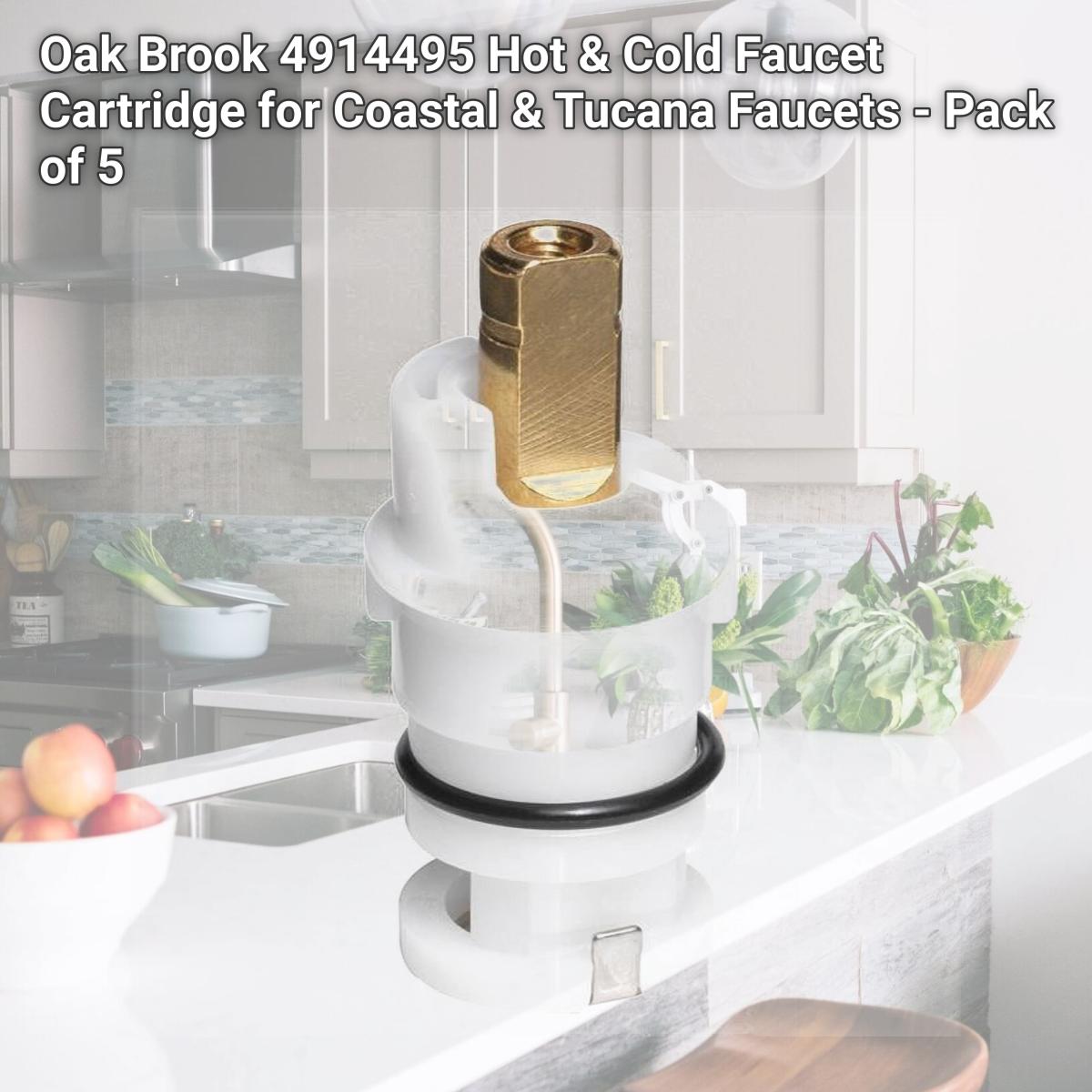 Picture of Oak Brook 4914495 Hot & Cold Faucet Cartridge for Coastal & Tucana Faucets - Pack of 5