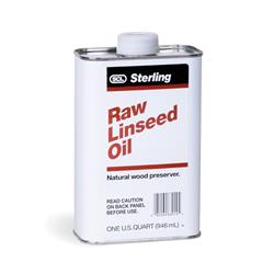 1001661 1 Qt. Wood Preservative Sterling Raw Linseed Oil, Natural - Pack Of 6