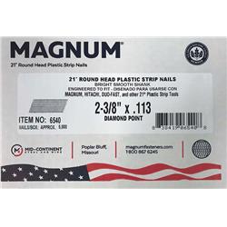 2849206 21 Deg Smooth Shank Angled Strip Nails - 2.37 X 0.11 In. Dia. - Pack Of 5000