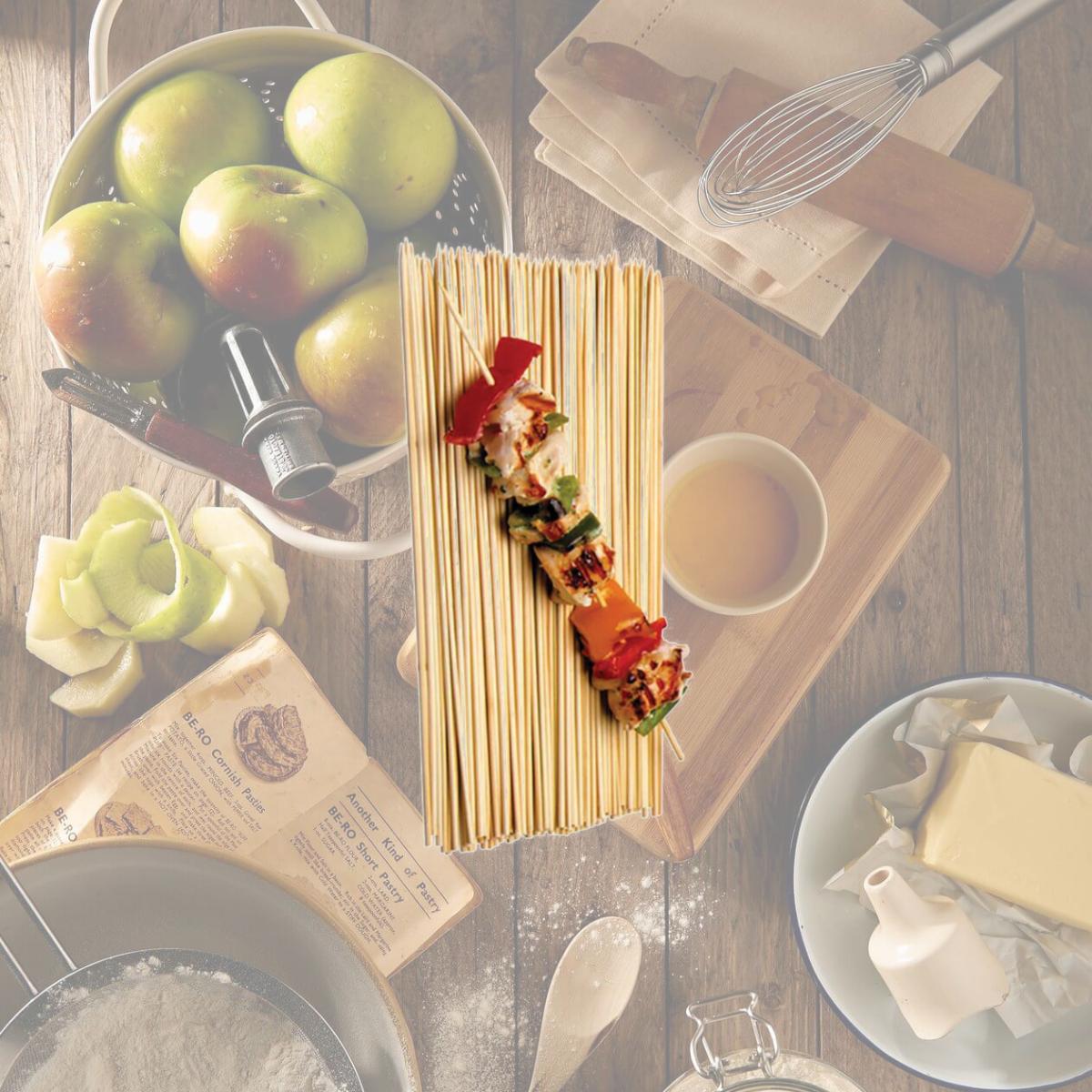 Picture of Norpro 6339980 12 in. Brown Bamboo Skewers - 100 Piece