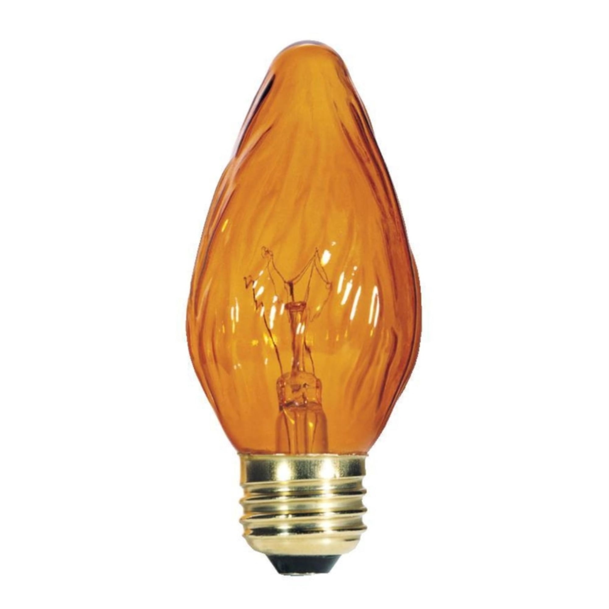 3914728 25 Watt F15 Decorative Incandescent Bulb - Amber, Pack Of 2 - 6 Pack Per Case