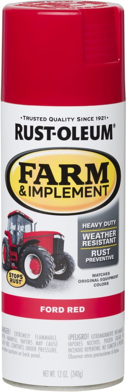 1001835 12 Oz Specialty Farm & Implement Gloss Ford Red Rust Prevention Paint - Pack Of 6