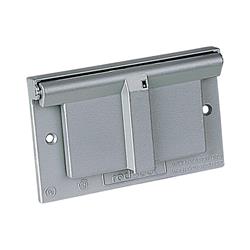 3820073 1 Gang Rectangle Zinc Weather Proof Receptacle Box Cover For 1 Gfci Receptacle