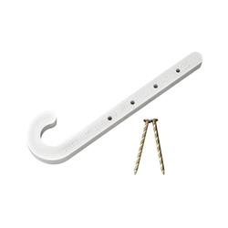 UPC 380753337647 product image for 4694881 ABS CTS J-Hook - White, 6 Piece | upcitemdb.com