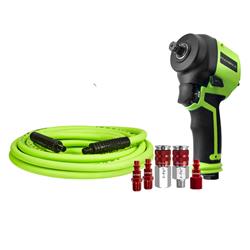 8024253 0.5 In. Drive 90 Psi Mini Air Impact Wrench Kit - 700 Ft. Per Lbs, 9500 Rpm, 7 Piece
