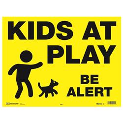 UPC 029069001445 product image for Hy-Ko Products 5012089 14.5 x 18.25 in. Plastic English Kids At Play Be Alert Si | upcitemdb.com