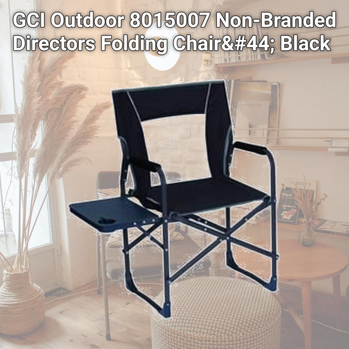 Picture of GCI Outdoor 8015007 Non-Branded Directors Folding Chair&#44; Black