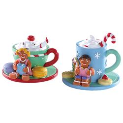 9015469 1.65 In. Polyresin Cocoa & Cookies Village Accessory, Multi Color - Pack Of 2