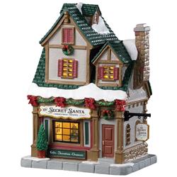 UPC 728162955128 product image for 9015465 Porcelain the Secret Santa Christmas Shoppe Village Building, Multi  | upcitemdb.com