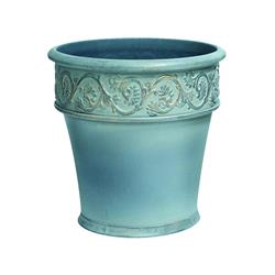 Infinity 7500887 15 In. Polyresin Traditional Planter, Gold & Gray - Case Of 2