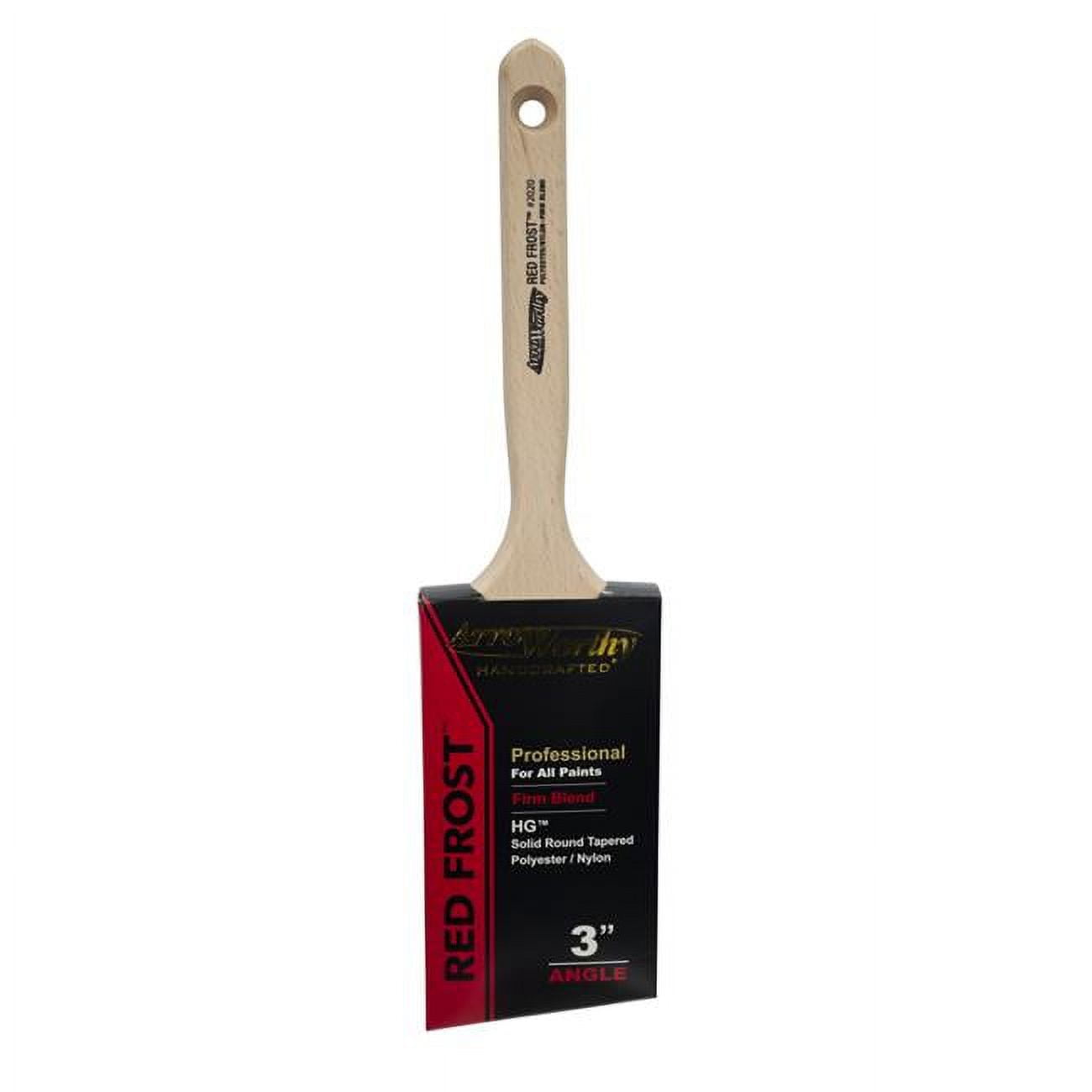1001968 3 In. Red Frost Professional Firm Angle Paint Brush