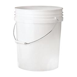 1530344 5 Gal Plastic Bucket, White - Case Of 10