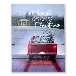 9016886 10 Mdf All Hearts Come Home For Christmas Sign - Case Of 4