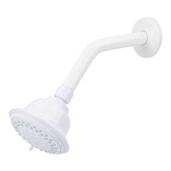 4001018 1.8 Gpm Plastic 5 Settings Showerhead, White