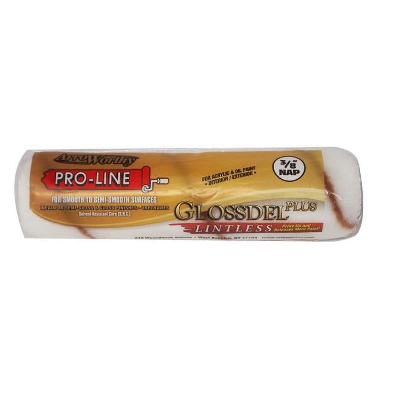 1001969 0.38 X 9 In. Glossdel Plus Synthetic Blend Regular Paint Roller Cover