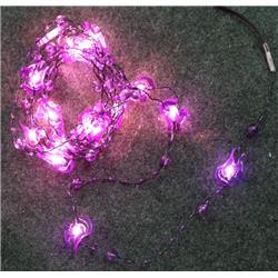 9016125 Purple Cat Led Halloween Lights, Warm White - 18 Lights - Case Of 6