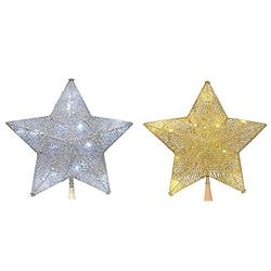 9016190 15.5 In. Metal Star Tree Topper, Assorted Color