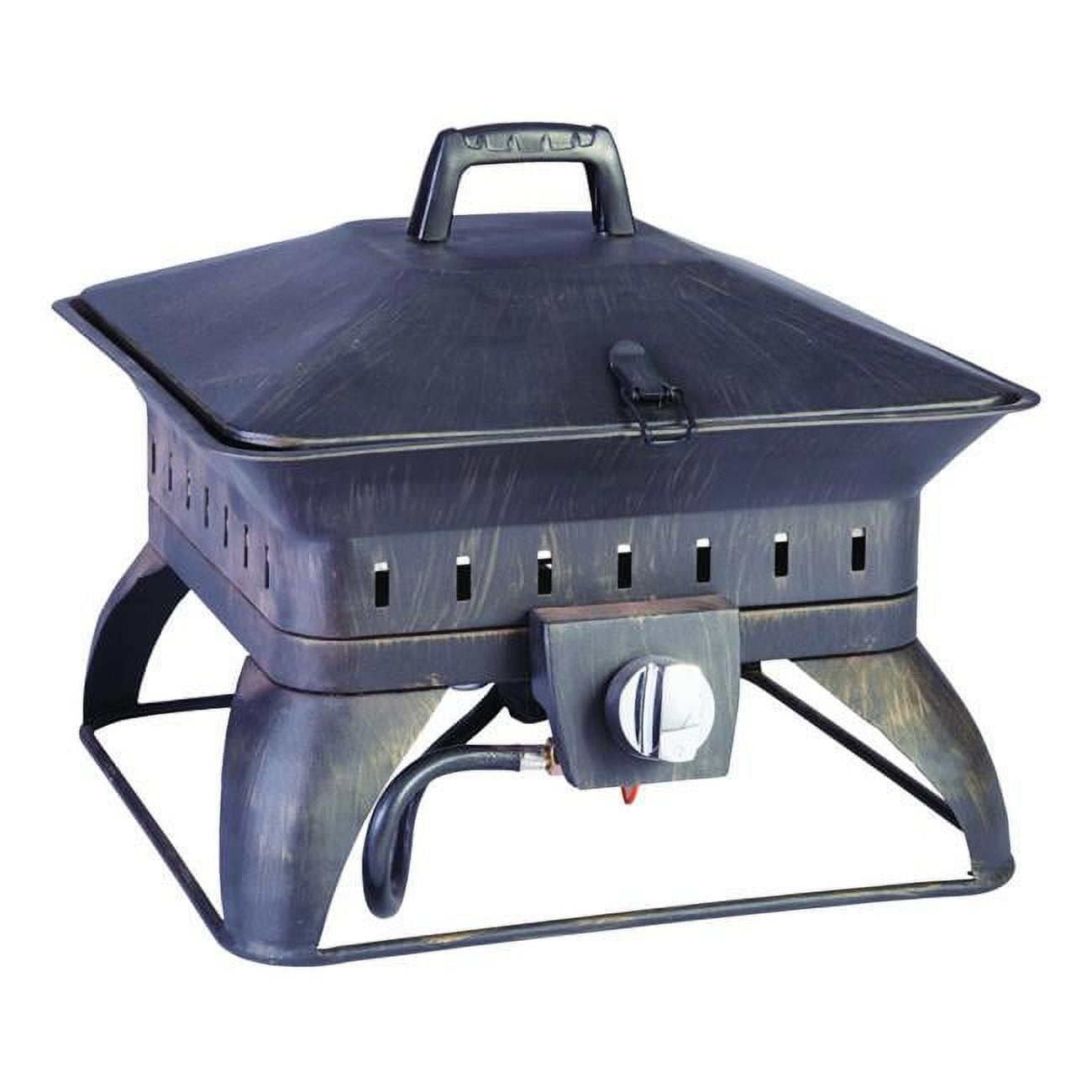 4794061 Porcelain & Steel Square Portable Propane Fire Pit - 14.6 X 18.7 X 18.7 In.