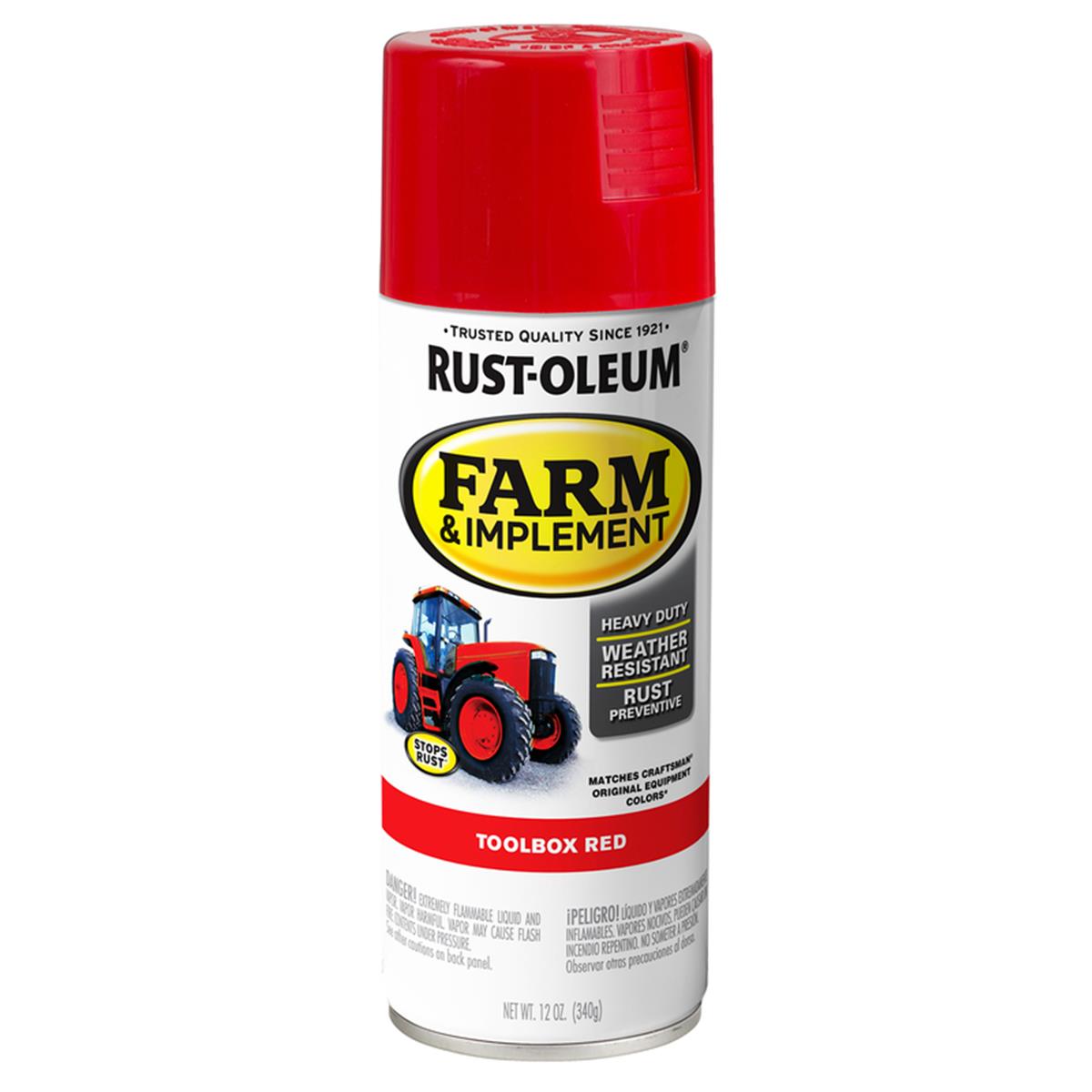 1002816 Farm & Implement Indoor & Outdoor Gloss Toolbox Red Oil-based Enamel Rust Prevention Paint - Case Of 6