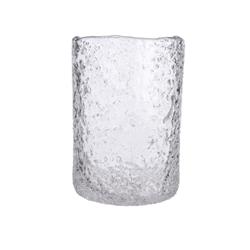 9016847 7.48 In. Glass Iced Look Vase, Clear