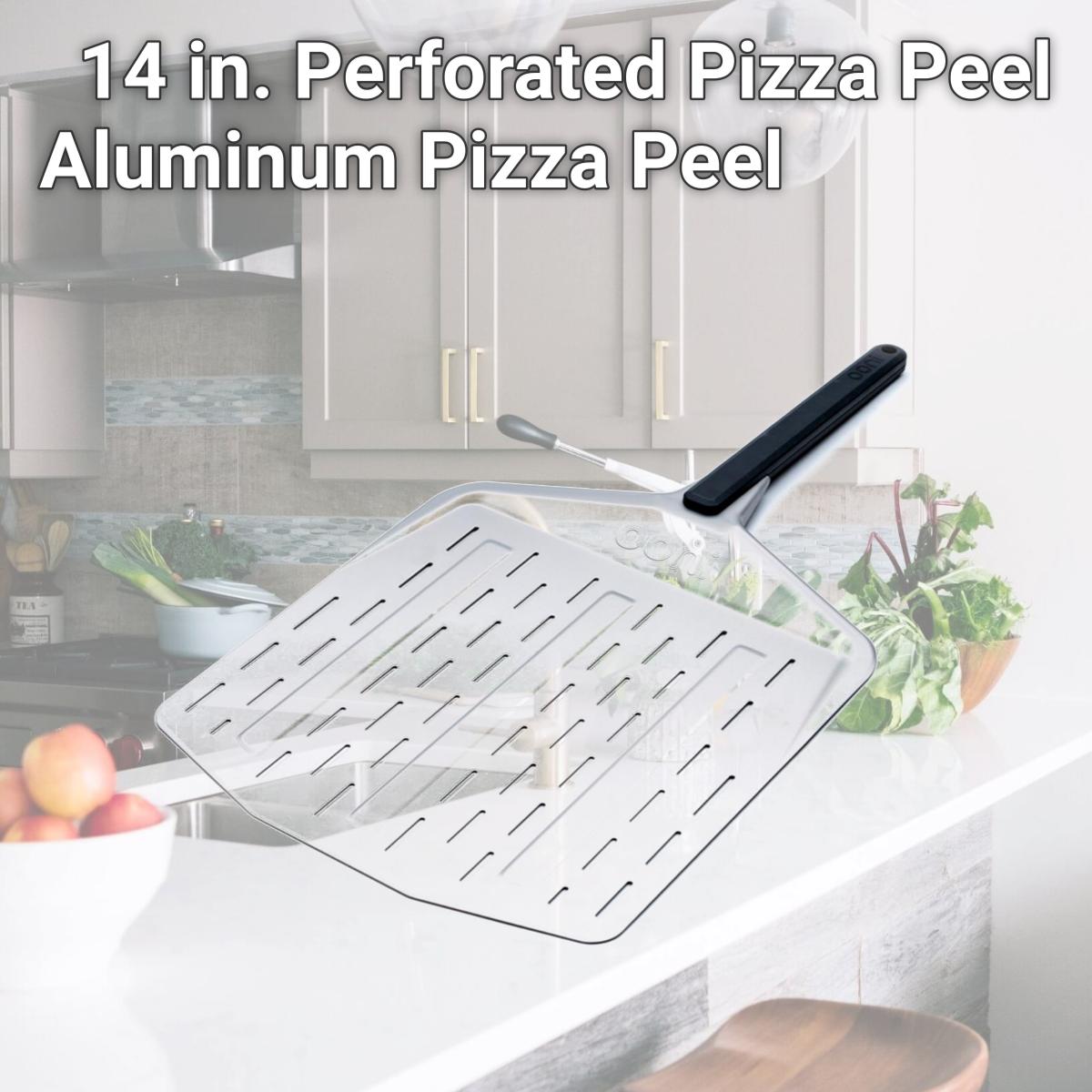 Picture of Ooni 8029782 14 in. Perforated Pizza Peel Aluminum Pizza Peel