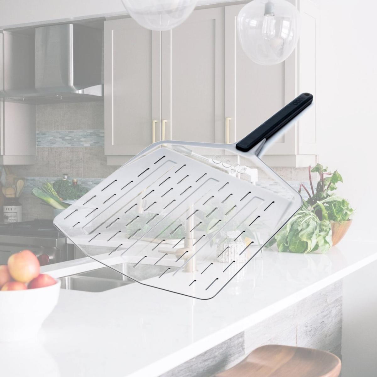 Picture of Ooni 8029782 14 in. Perforated Pizza Peel Aluminum Pizza Peel