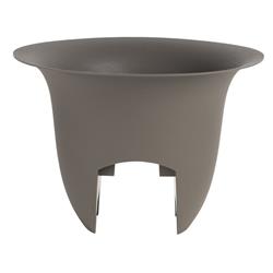 7501729 12 In. Dia. Resin Deck Rail Planter, Charcoal