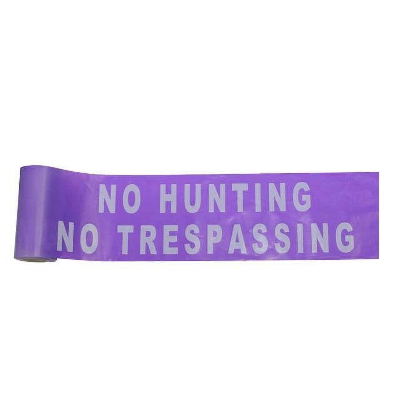 C.h. Hanson 2004116 100 Ft. X 6 In. Plastic No Hunting No Trespassing Barricade Tape, Purple