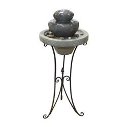 Alpine 8892150 39 In. Polyresin Abstract Fountain, Gray